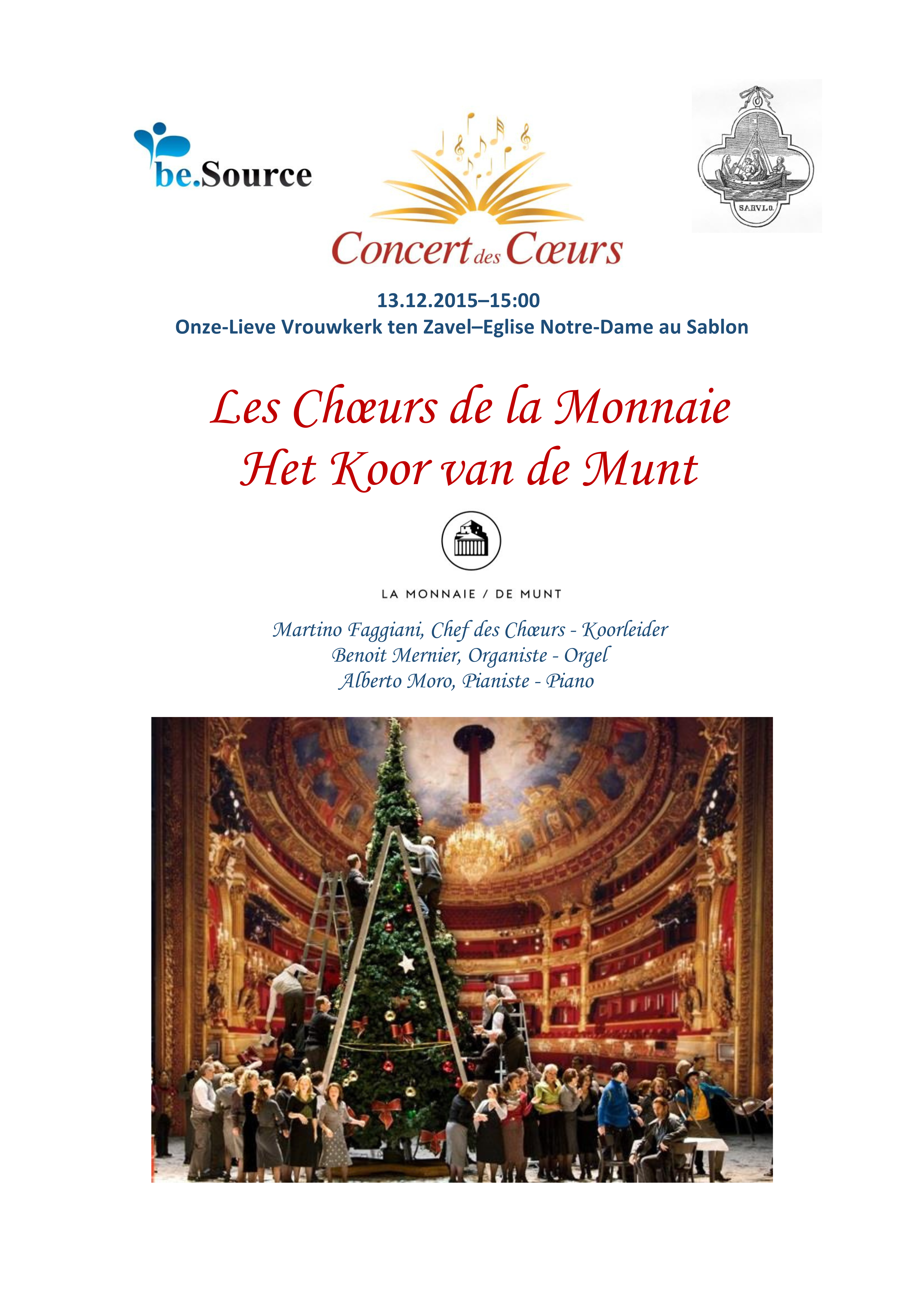Front page programme musical Concert des Coeurs 2015 be.Source